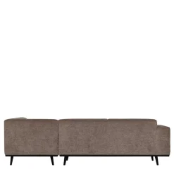 Wohnen Federkern Polsterecke in Taupe Strukturstoff - Wishes
