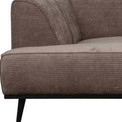 Wohnen Federkern Polsterecke in Taupe Strukturstoff - Wishes