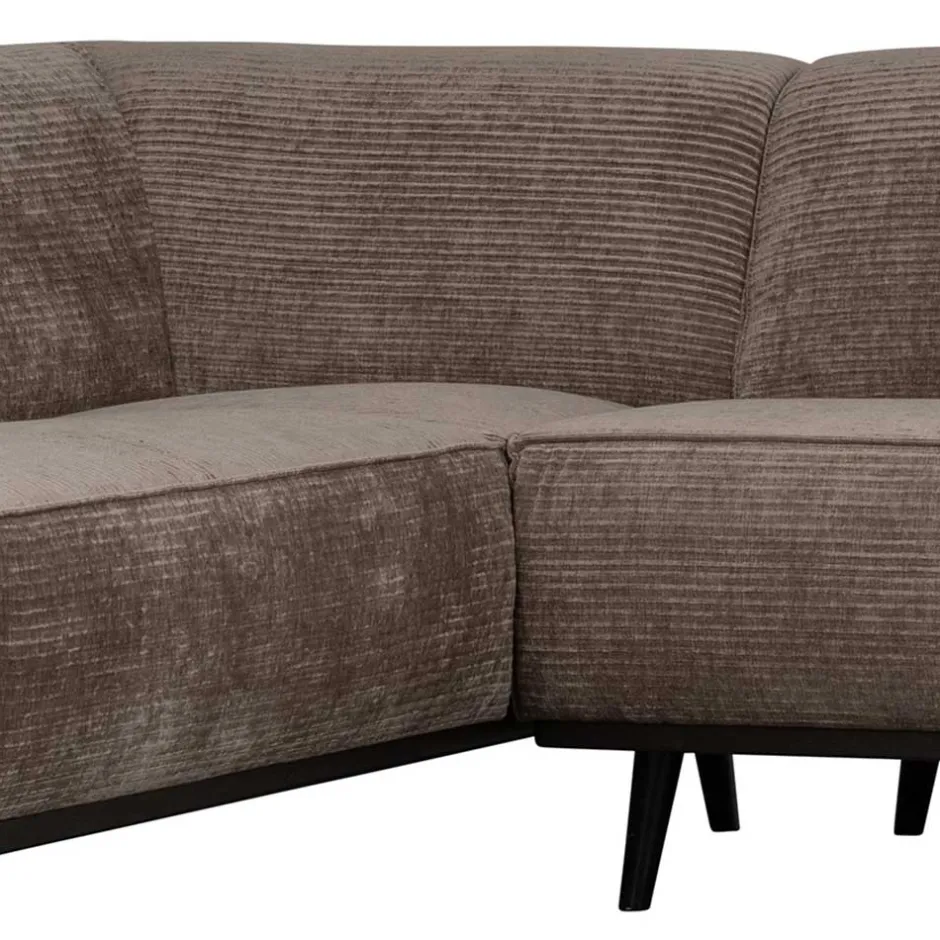 Wohnen Federkern Polsterecke in Taupe Strukturstoff - Wishes