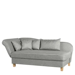 Wohnen Federkern Polsterliege in Hellgrau mit Buche - Zadella