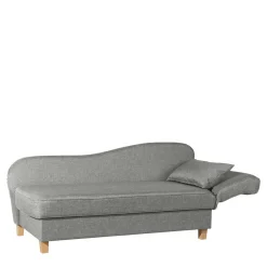 Wohnen Federkern Polsterliege in Hellgrau mit Buche - Zadella