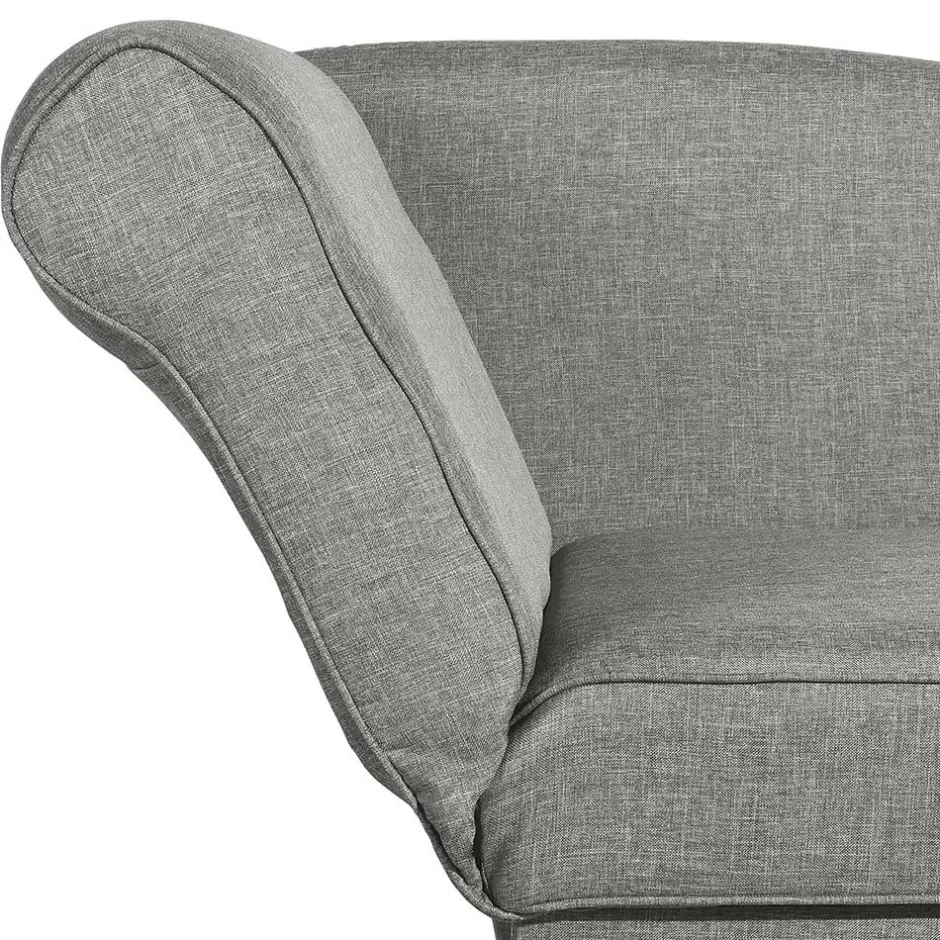 Wohnen Federkern Polsterliege in Hellgrau mit Buche - Zadella