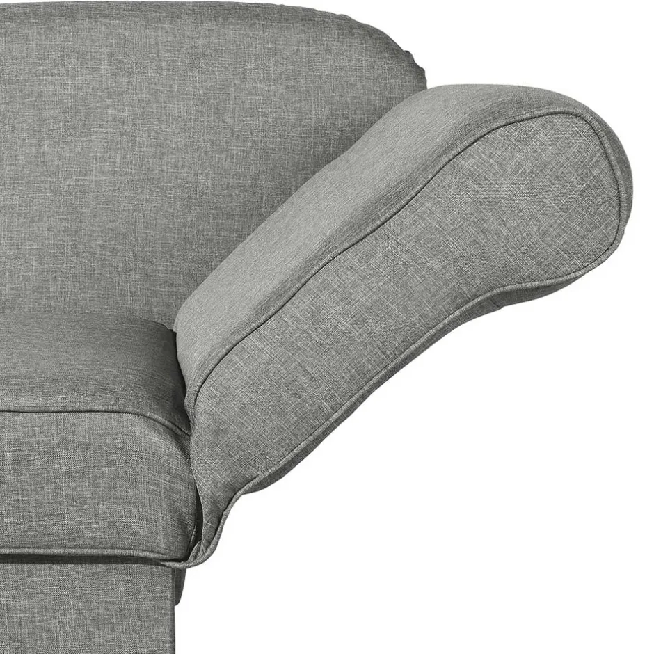 Wohnen Federkern Polsterliege in Hellgrau mit Buche - Zadella