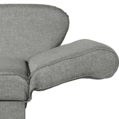 Wohnen Federkern Polsterliege in Hellgrau mit Buche - Zadella