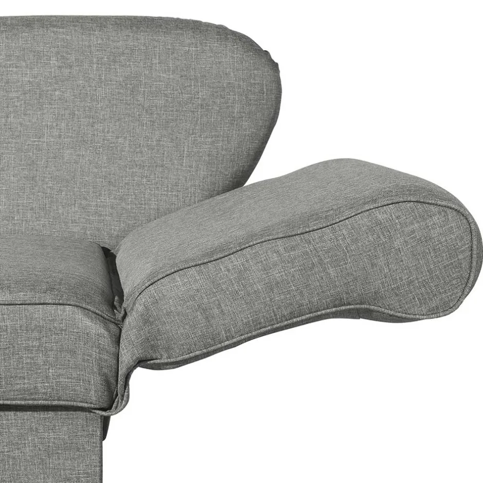 Wohnen Federkern Polsterliege in Hellgrau mit Buche - Zadella