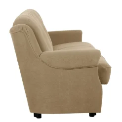 Wohnen Federkern Schlafsofa aus Flockstoff in Beige - Mabu