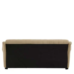 Wohnen Federkern Schlafsofa aus Flockstoff in Beige - Mabu