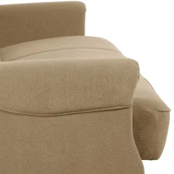 Wohnen Federkern Schlafsofa aus Flockstoff in Beige - Mabu