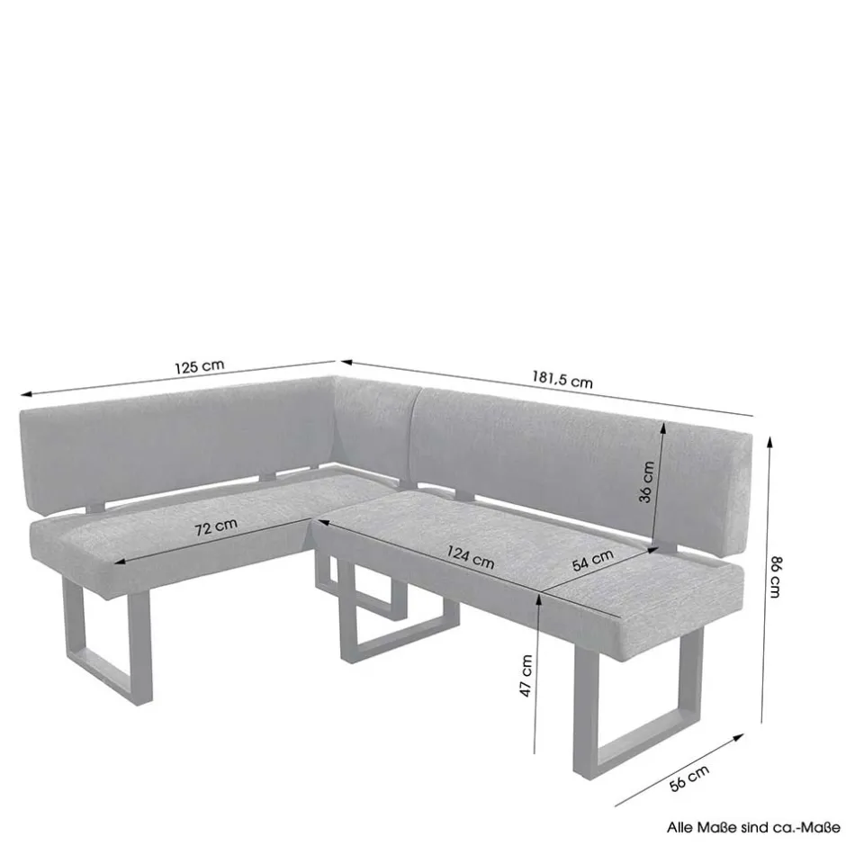 Federkern-Eckbank für moderne Esszimmer - Gulica^Wohnen Outlet