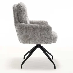 Wohnen Federkern-Tischsessel in Grau - Kumin (2er Set)