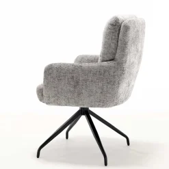 Wohnen Federkern-Tischsessel in Grau - Kumin (2er Set)