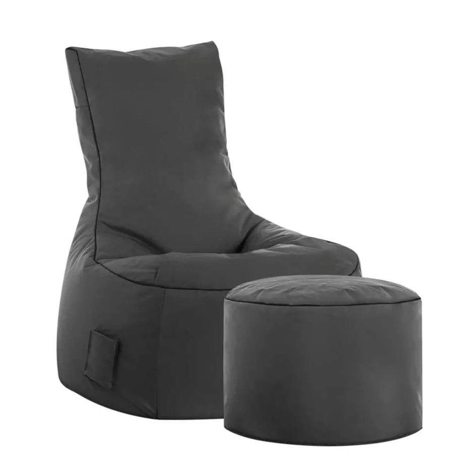 Kinder Wohnen Fernseh Sitzsack Maximo in Anthrazit