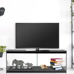 Wohnen Fernseher Tisch in Schwarz MDF - Sulara