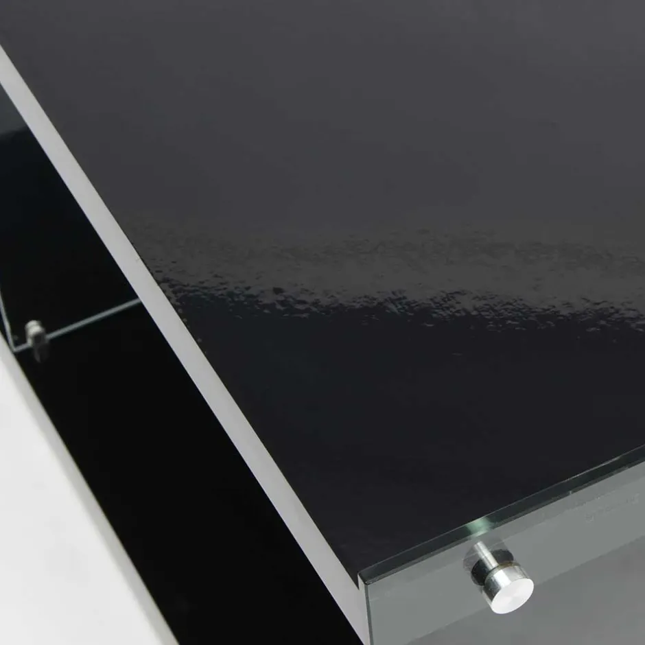 Wohnen Fernseher Tisch in Schwarz MDF - Sulara