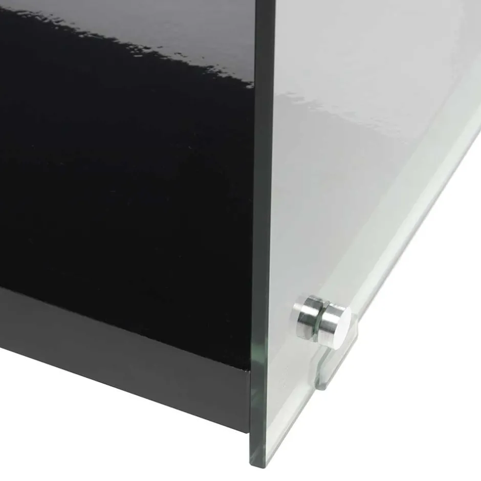 Wohnen Fernseher Tisch in Schwarz MDF - Sulara