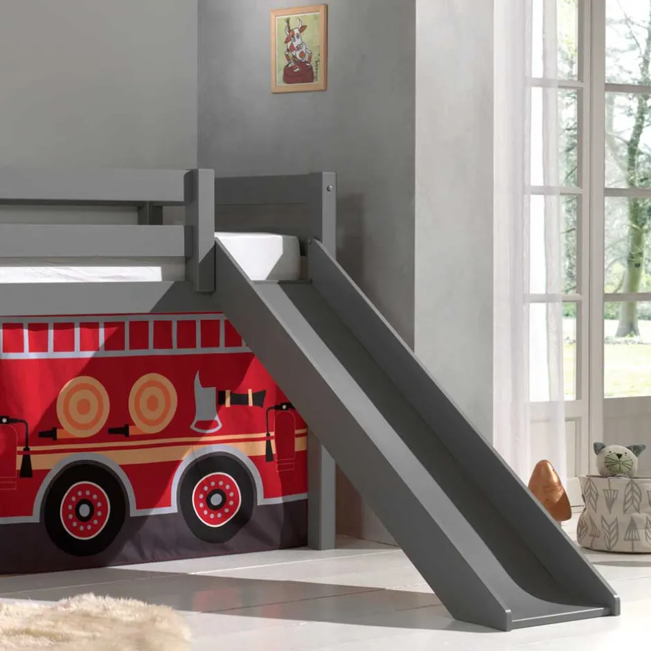 Feuerwehr Spielbett mit Leiter & Rutsche - Jayant^Wohnen Sale