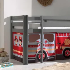 Feuerwehr Spielbett mit Leiter & Rutsche - Jayant^Wohnen Sale