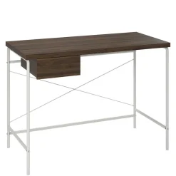 Filigraner Schreibtisch in Walnuss Optik & Weiß - Meskus^Wohnen Sale