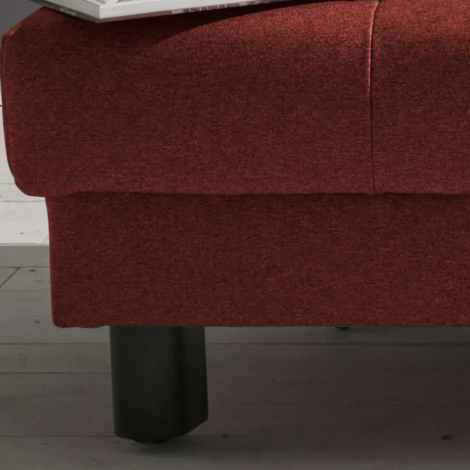 Wohnen Flachgewebe Schlafsofa in Dunkelrot - Ciabeta