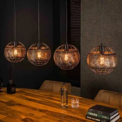 4-flammige Design-Hängelampe in Schwarzbraun - Raula^Wohnen New