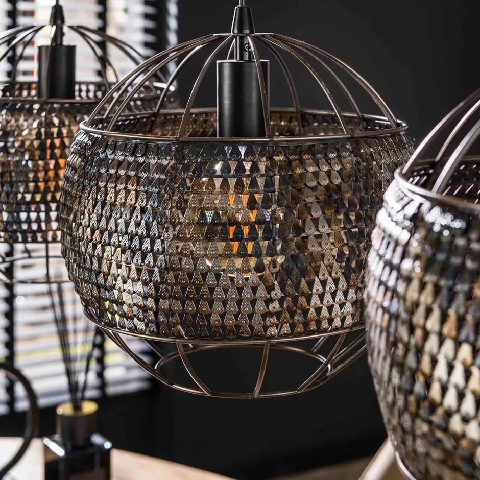 4-flammige Design-Hängelampe in Schwarzbraun - Raula^Wohnen New