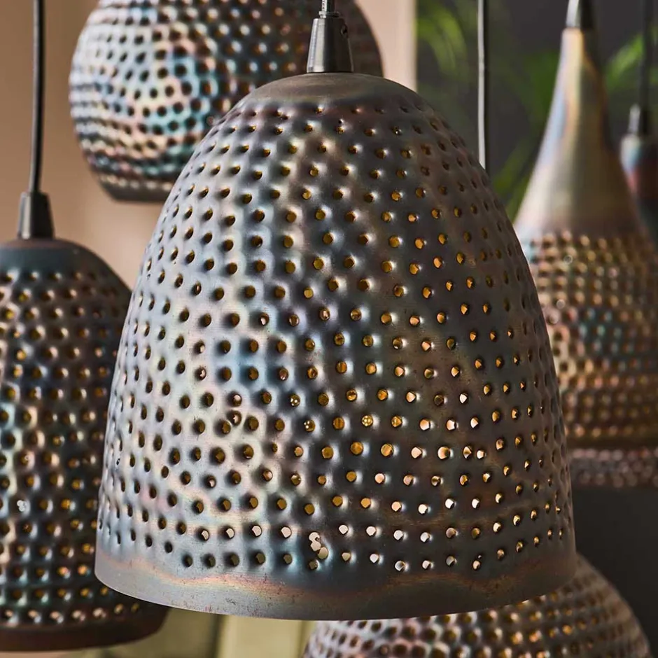 Wohnen 7-flammige Hängelampe - diverse Schirm Formen - Sempragos