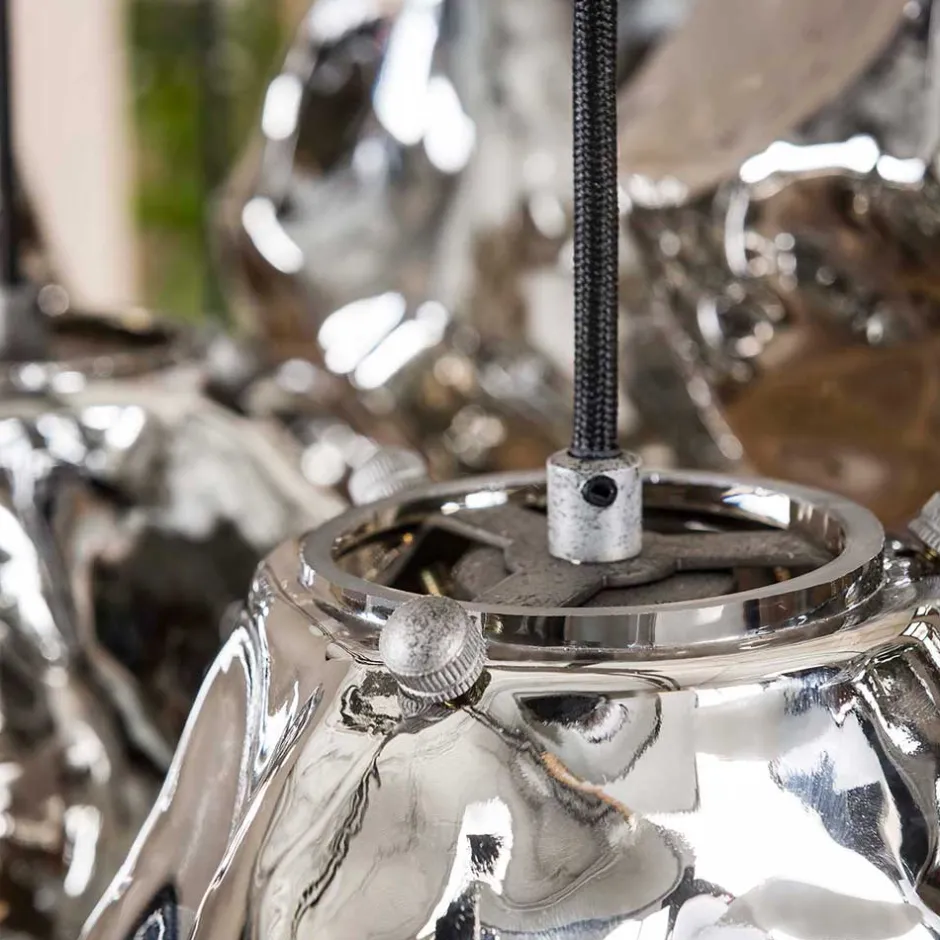 7-flammige Hängelampe in Fels Stein Optik - Domniar^Wohnen New