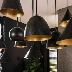 18-flammige Hängelampe in Schwarzgrau - Civetta^Wohnen Hot