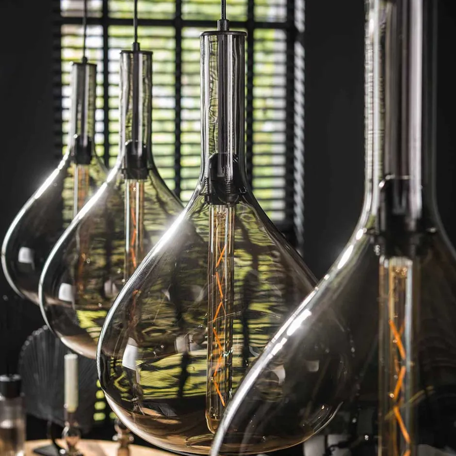 4-flammige Hängelampe mit Tropfen Form Schirmen - United^Wohnen Discount