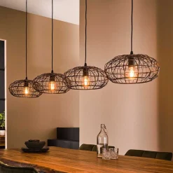 4-flammige Hängeleuchte mit Drahtschirmen - Pardial^Wohnen Online