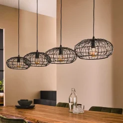 4-flammige Hängeleuchte mit Drahtschirmen - Pardial^Wohnen Online