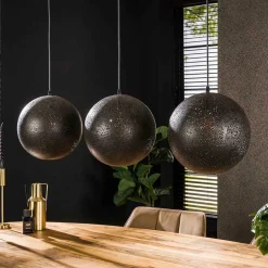 3-flammige Kugel-Hängelampe in Schwarz - Feixon^Wohnen Outlet