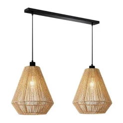 2-flammige Pendelleuchte aus Jute Natur - Navugada^Wohnen Best