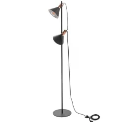 2-flammige Stehleuchte in Schwarz & Messing - Easy^Wohnen Outlet