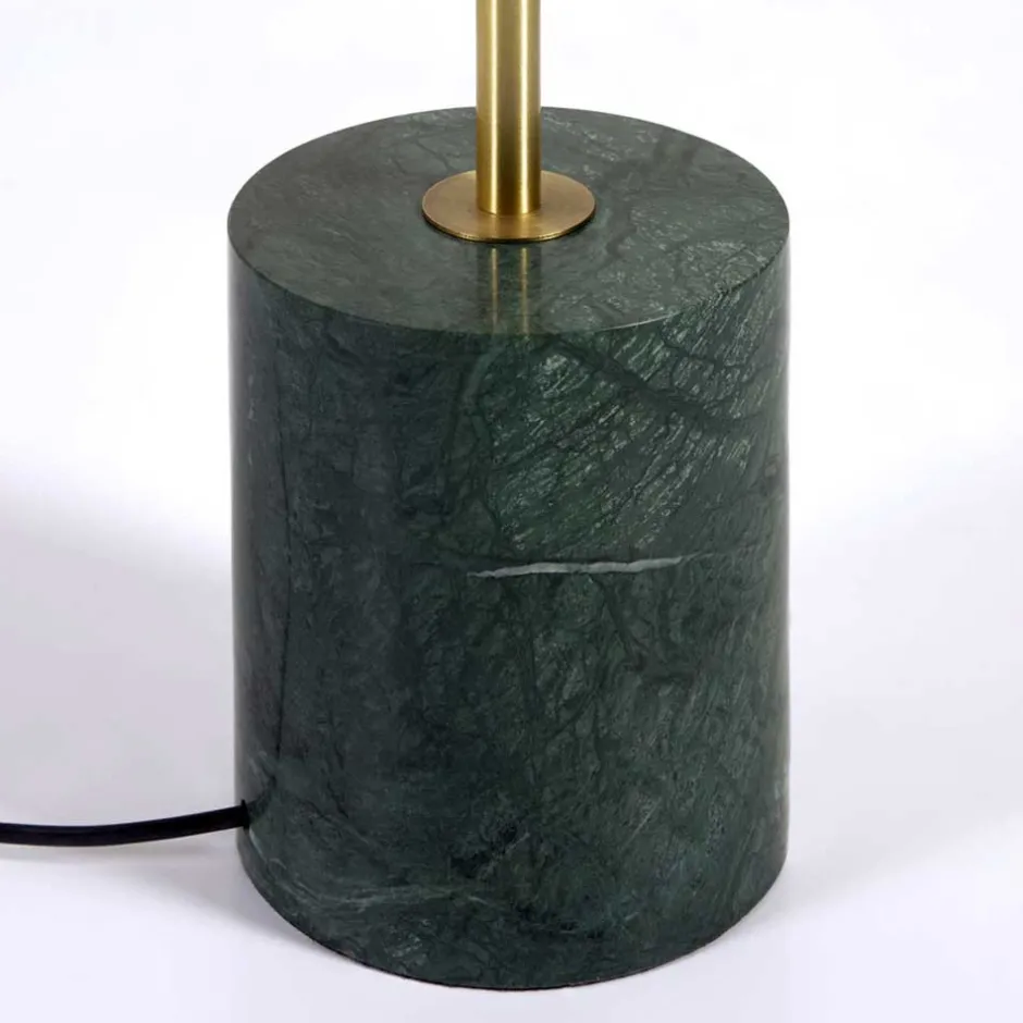 2-flammige Stehleuchte mit weißen Glas Kugelschirmen - Partiona^Wohnen New