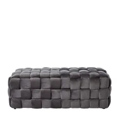 Flechtdesign Samtbank in Platingrau - Lessia^Wohnen Online