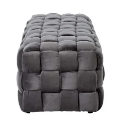 Flechtdesign Samtbank in Platingrau - Lessia^Wohnen Online