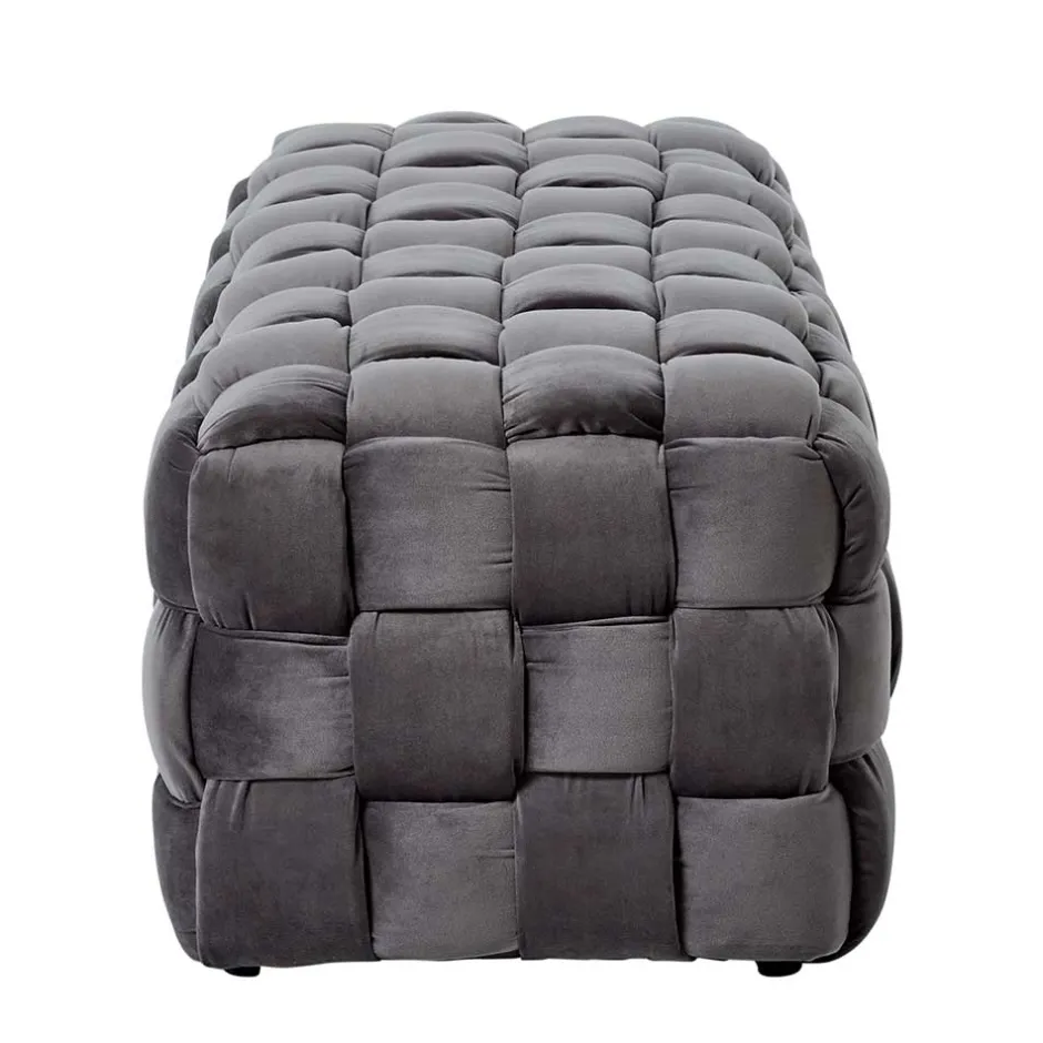 Flechtdesign Samtbank in Platingrau - Lessia^Wohnen Online