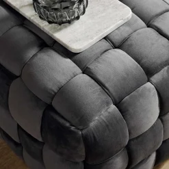 Flechtdesign Samtbank in Platingrau - Lessia^Wohnen Online