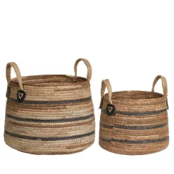 Flechtkorb Set aus Bananenblatt - Avocado (zweiteilig)^Wohnen Online