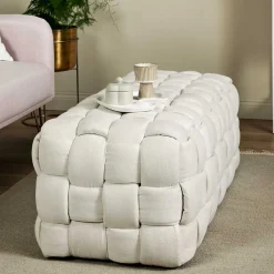 Flechtoptik Polsterbank in Cremeweiß - Vignus^Wohnen Online