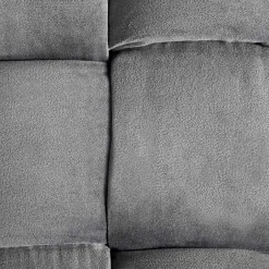 Wohnen Flechtoptik Sitzhocker in Platingrau - Lydosca