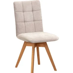 Wohnen Flockstoff-Stühle in Beige - Drojan (2er Set)