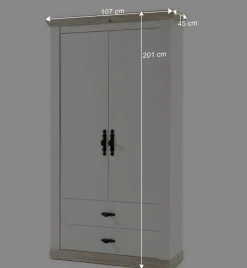 Wohnen Flur Garderobe & Bank & Schrank - Nedita (dreiteilig)