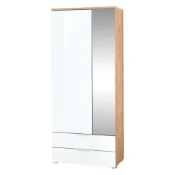 Flur Garderobenschrank in Weiß & Eiche - Reestyl^Wohnen Best