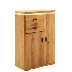 Wohnen Flur Hochkommode aus Balkeneiche Massivholz - Robats