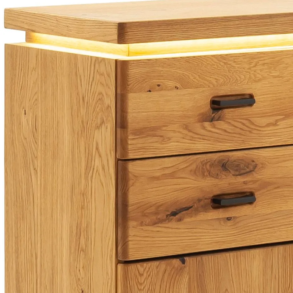 Wohnen Flur Hochkommode aus Balkeneiche Massivholz - Robats