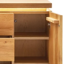 Wohnen Flur Hochkommode aus Balkeneiche Massivholz - Robats