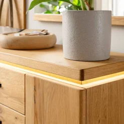 Wohnen Flur Hochkommode aus Balkeneiche Massivholz - Robats