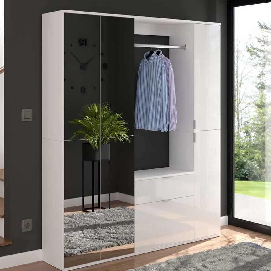 Flur Möbelblock kompakt 152x193x34 cm - Ejulia (dreiteilig)^Wohnen Hot